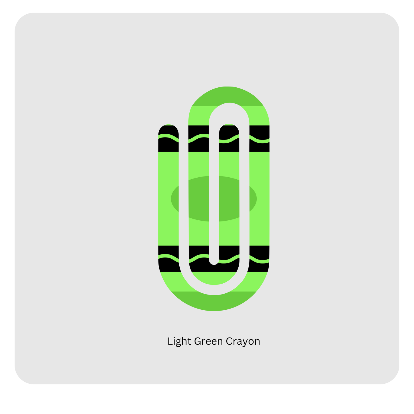 Light Green Crayon paperclip