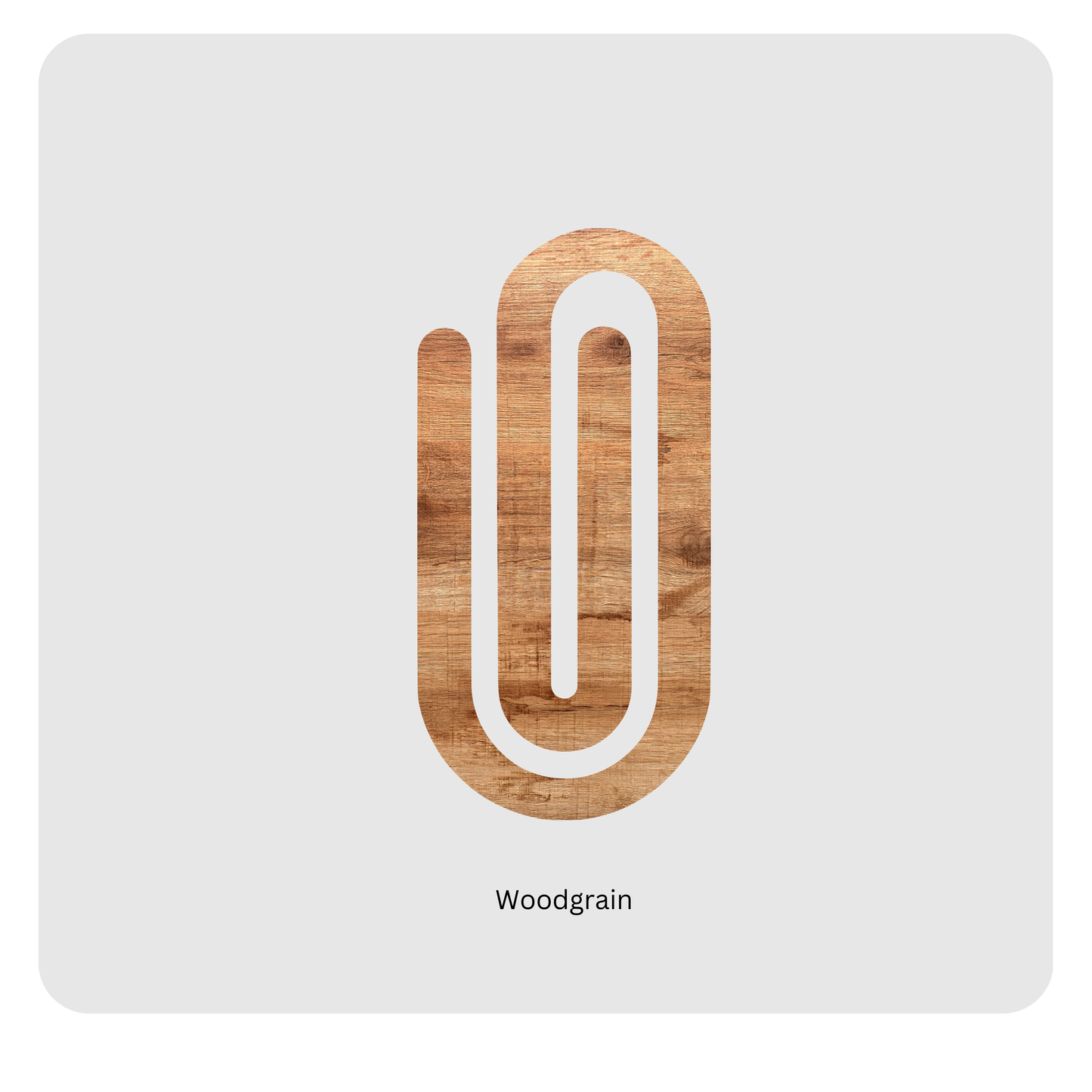 Woodgrain paperclip