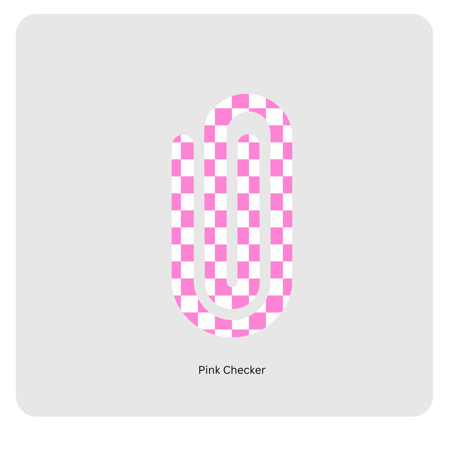 Pink checker paperclip