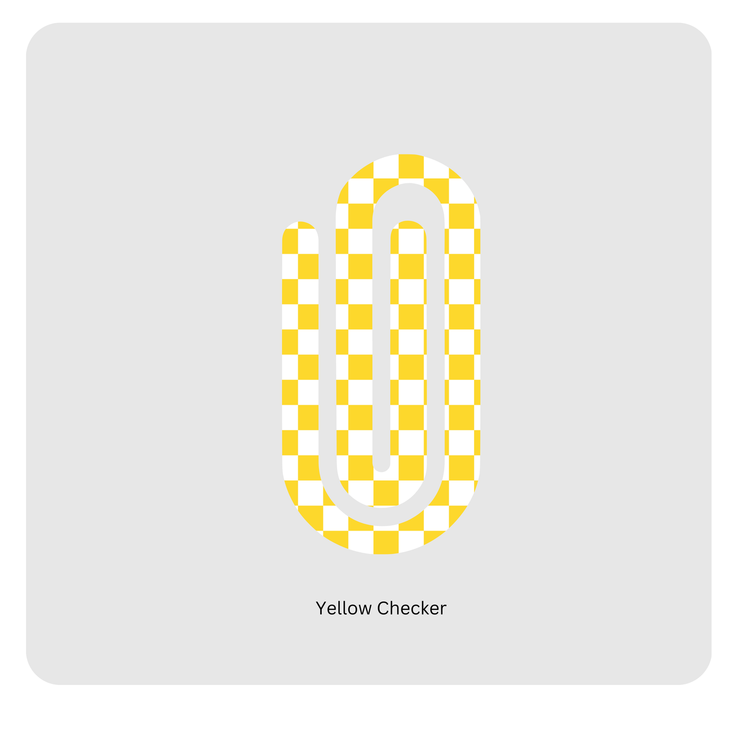 Yellow Checker paperclip