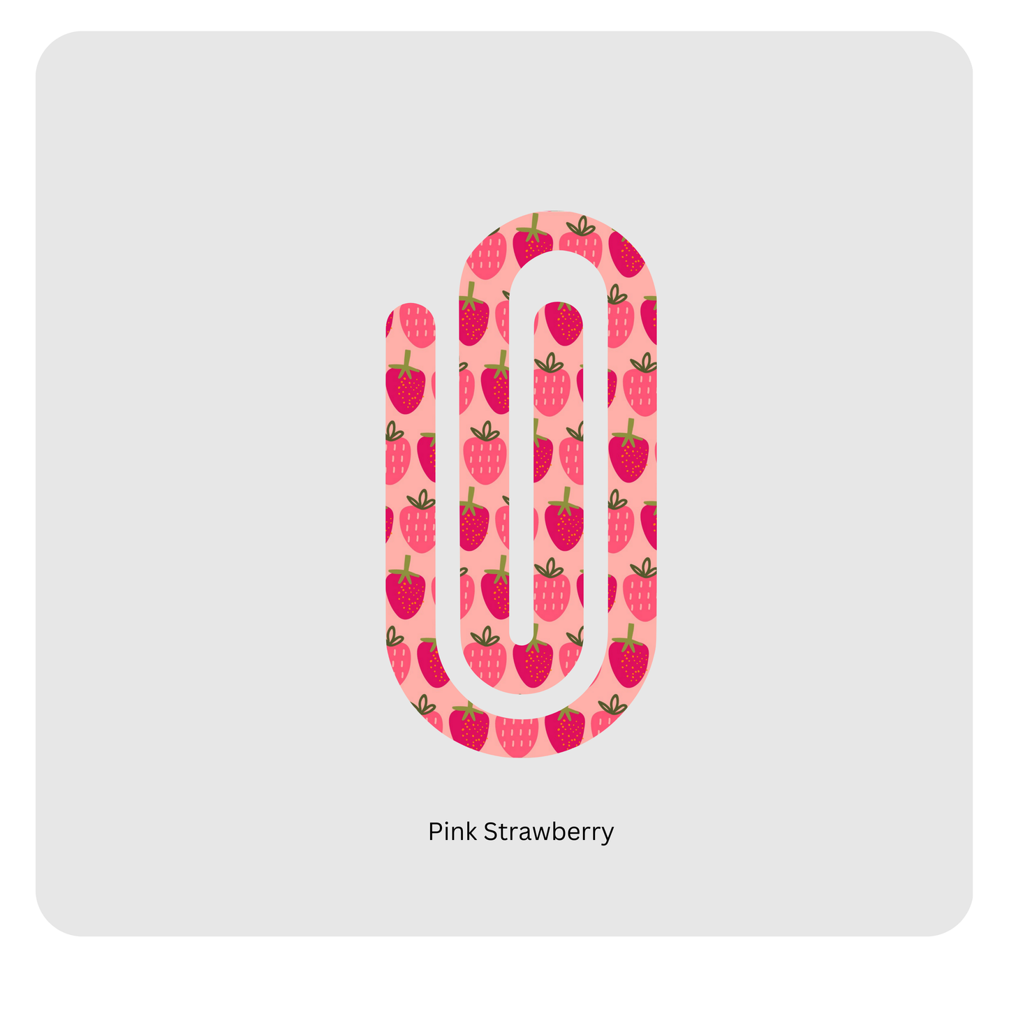 Pink Strawberry paperclip