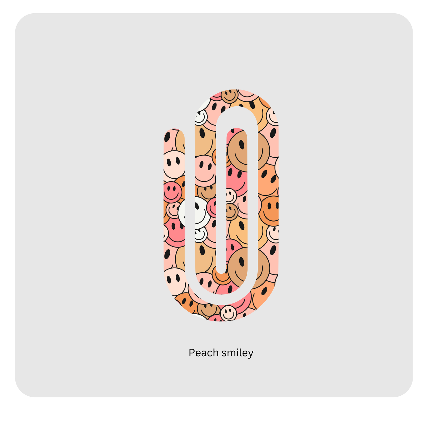 Peach smiley paperclip