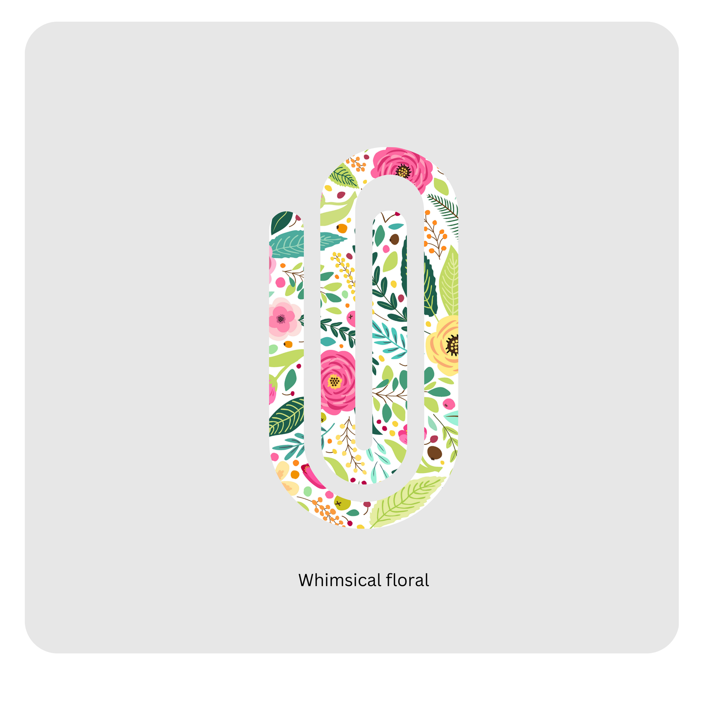 Whimsical Floral paperclip