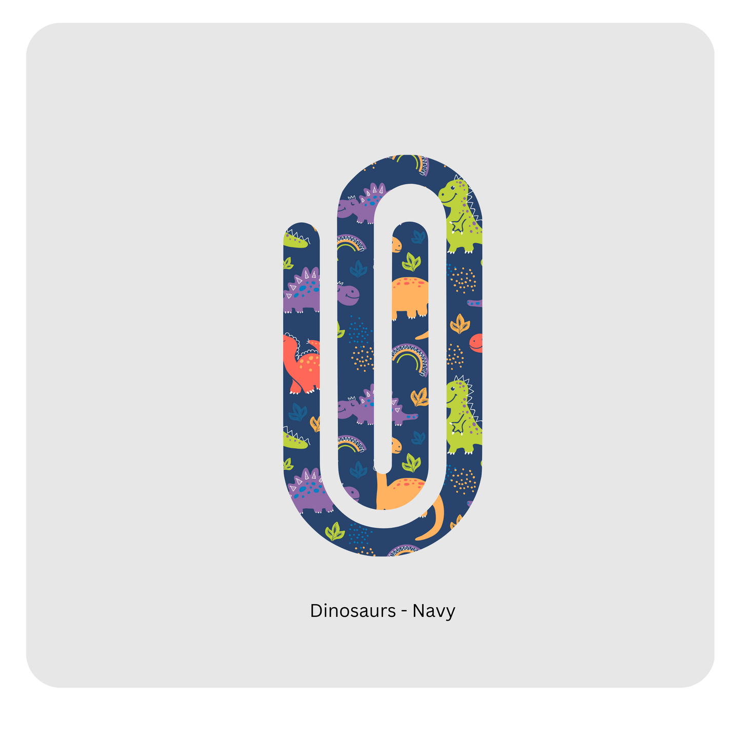 Navy Dinosaurs paperclip