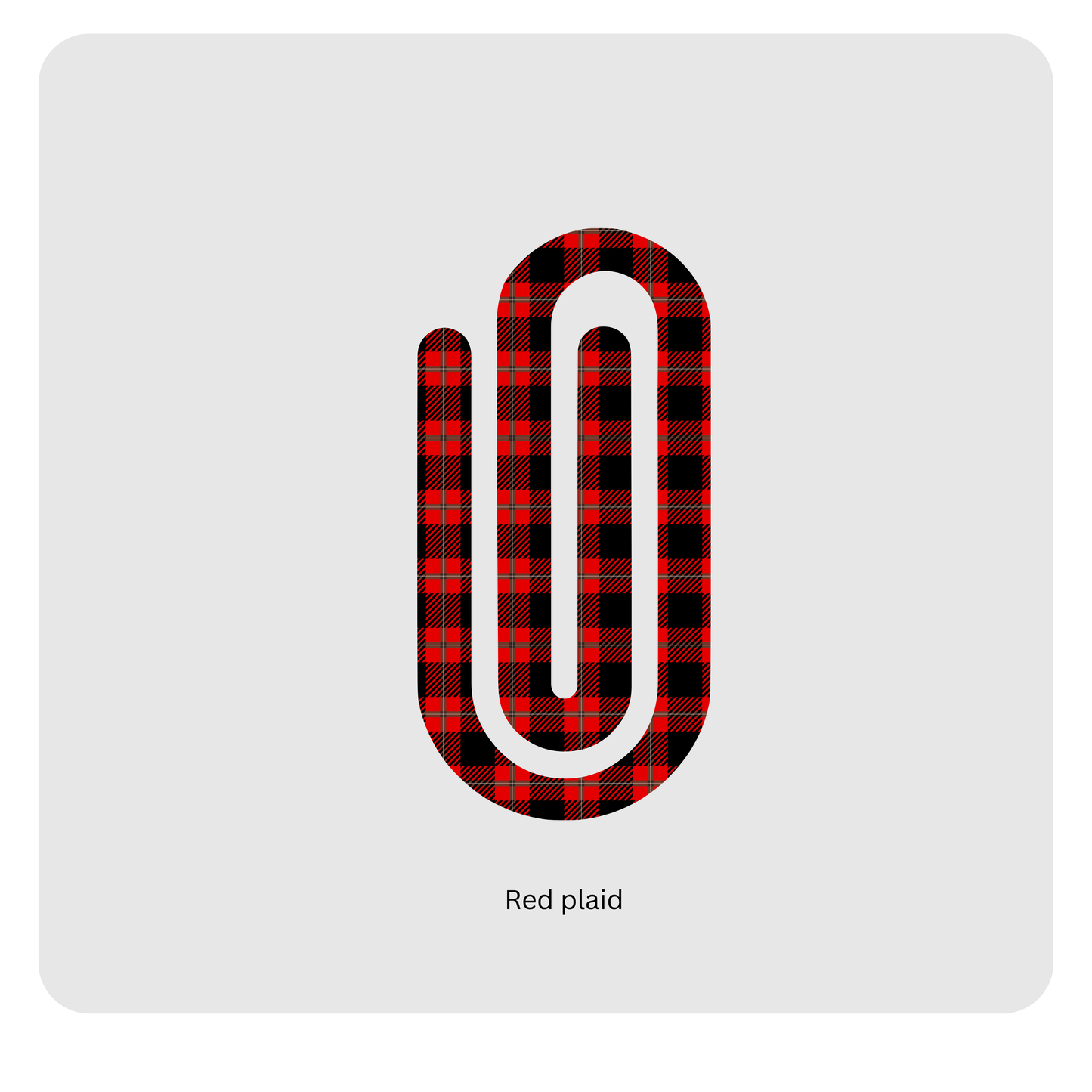 Red plaid paperclip