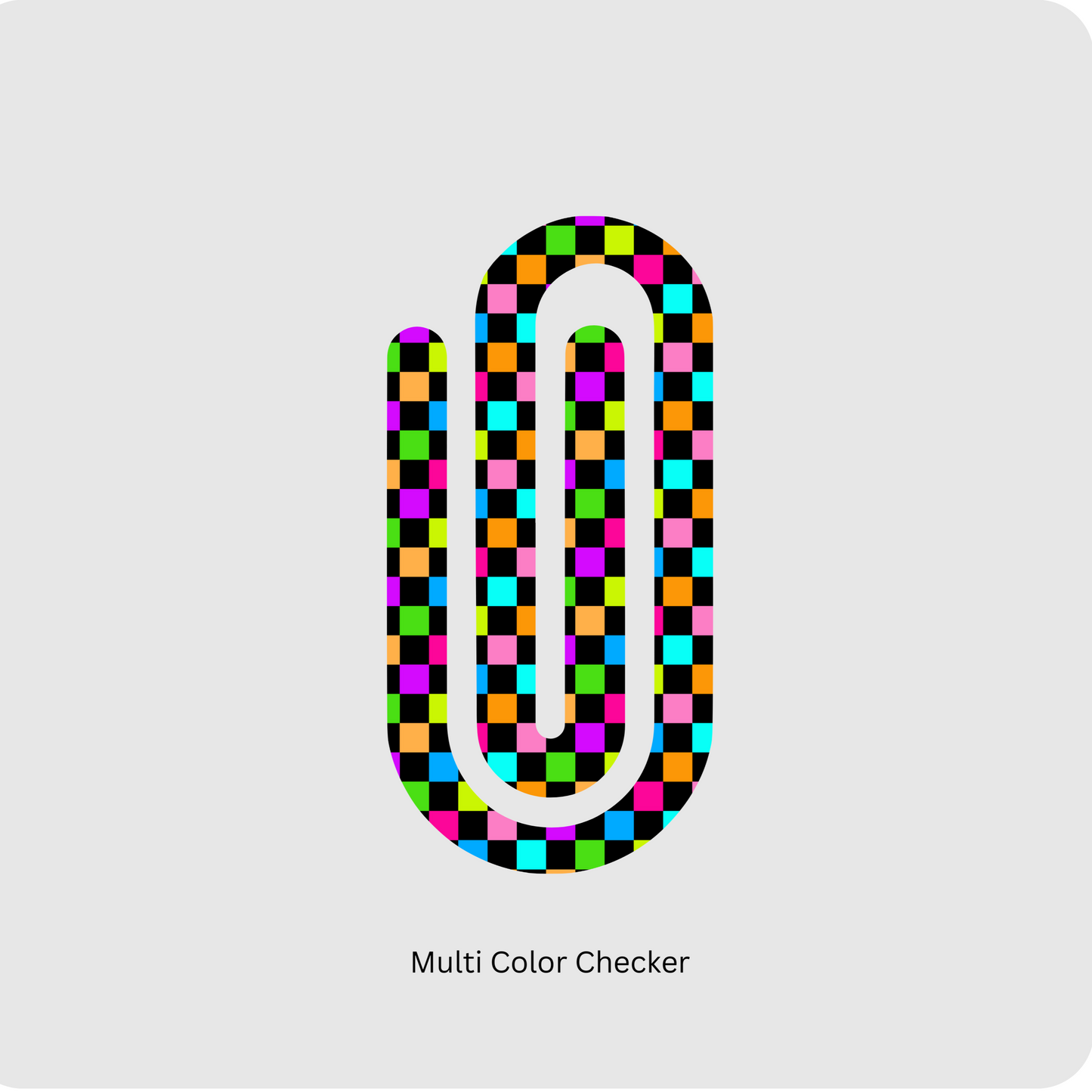 Multi Color Checker paperclip