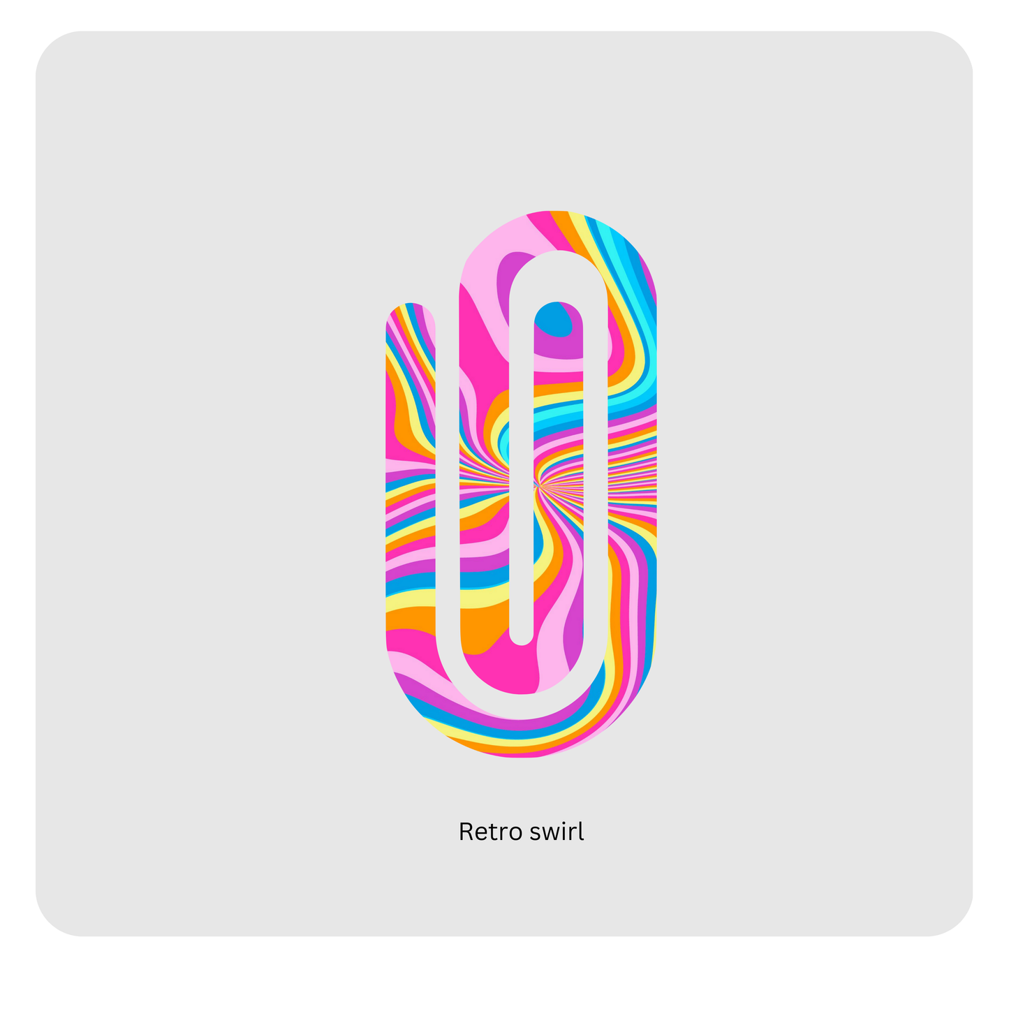 Retro Swirl paperclip