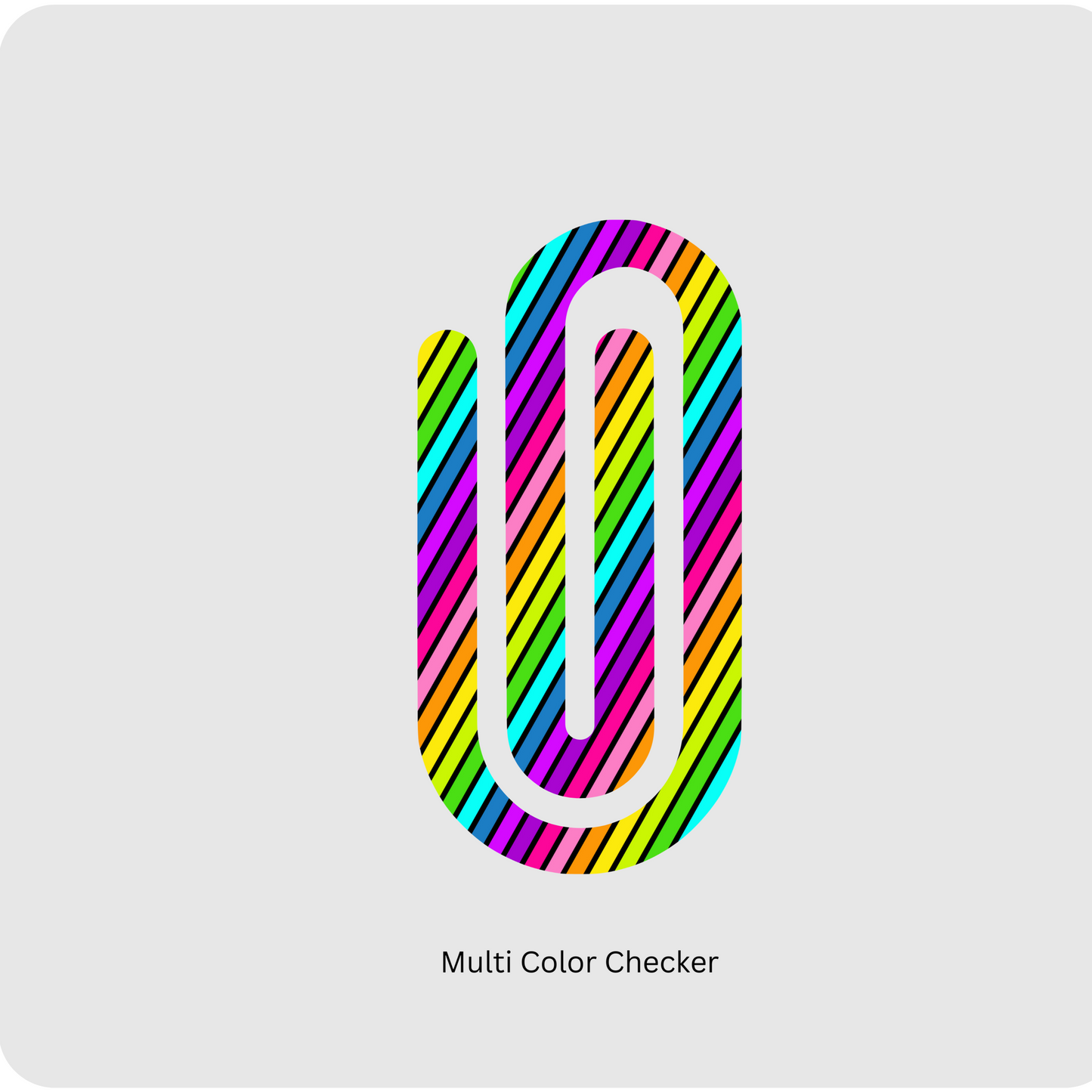 Multi Color diagonal paperclip