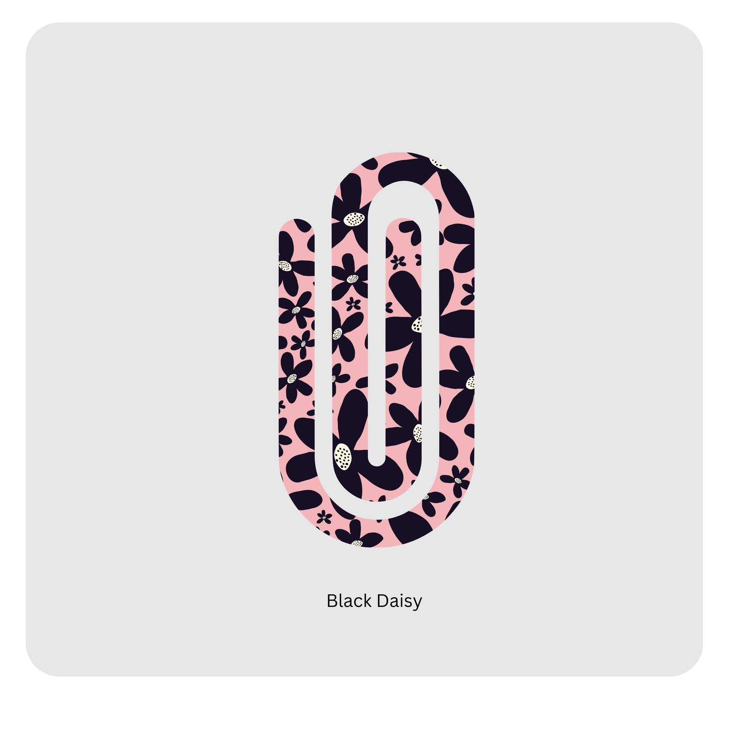 Black Daisy paperclip
