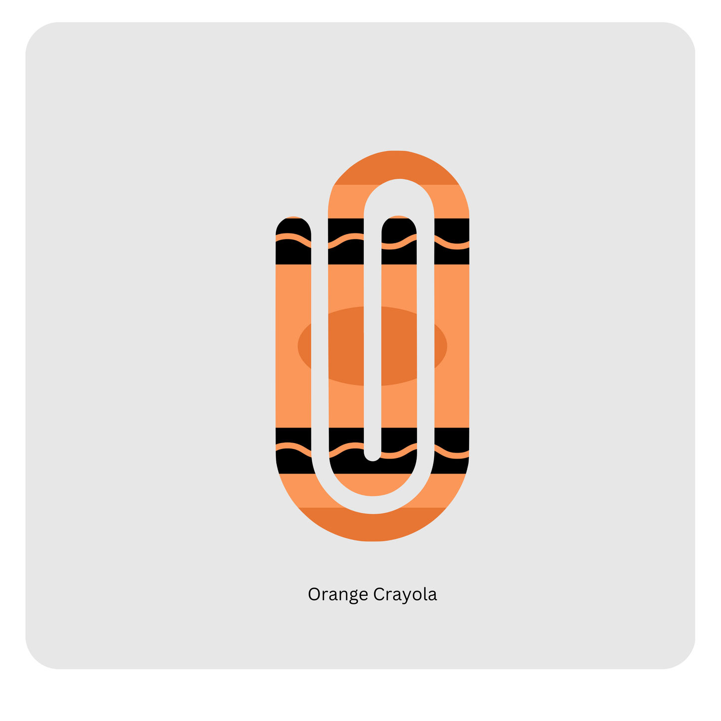 Orange Crayola Crayon paperclip