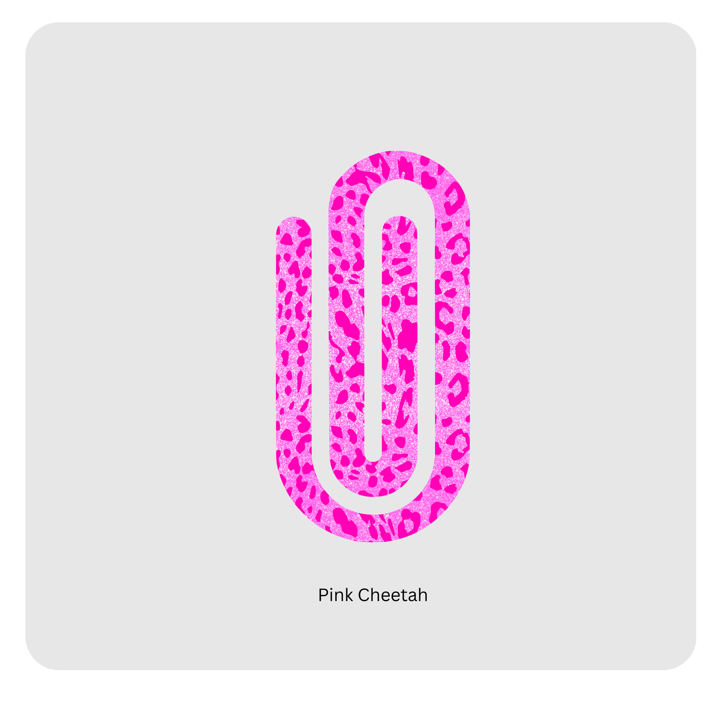 Pink Cheetah paperclip