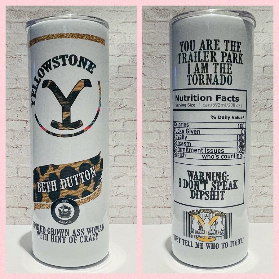 Beth Dutton 20oz tumbler