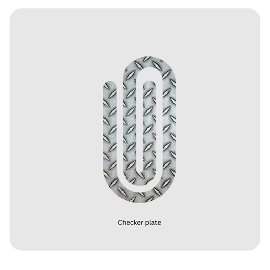 Checker plate paperclip