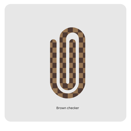 Brown checker paperclip