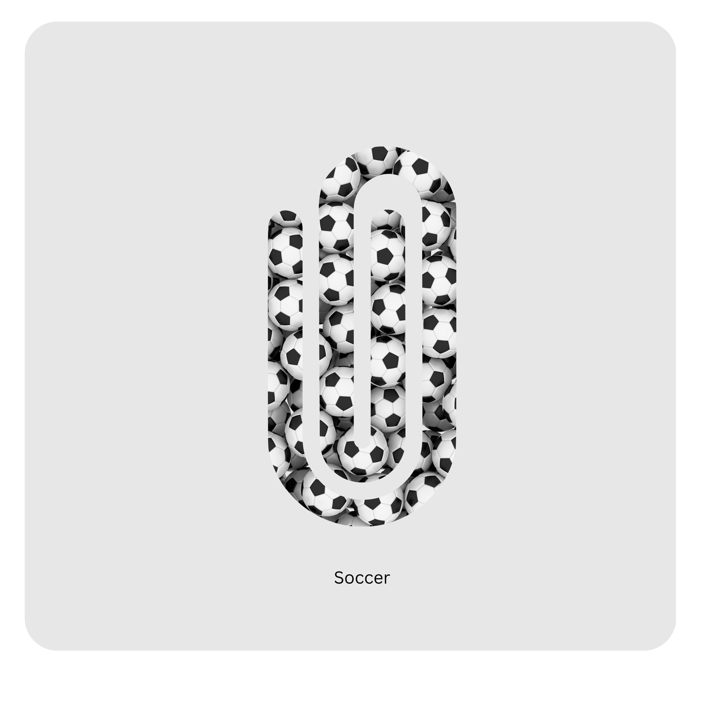Soccer paperclip